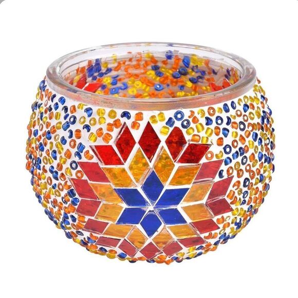 Blue Star Turkish Mosaic Glass Table Lamp (Bulb Type E12) New - Picture 2 of 5